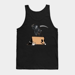 Skater Skull, Sketing Skull, Sketer Skeleton, Sketing Skeleton Tank Top